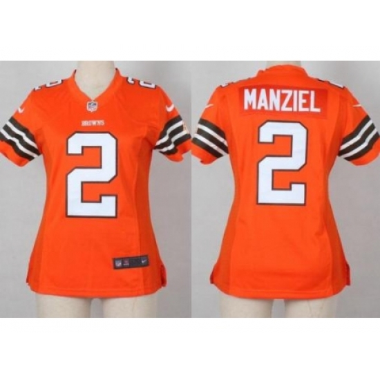 Women Nike Cleveland Browns #2 Johnny Manziel Orange NFL Jerseys Women Nike Cleveland Browns #2 Johnny Manziel Orange NFL Jerseys