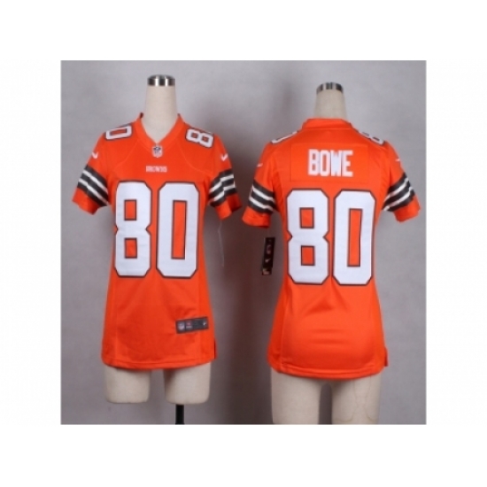 Women Nike cleveland browns 80 Dwayne Bowe Orange NFL Jersey Women Nike cleveland browns 80 Dwayne Bowe Orange NFL Jersey