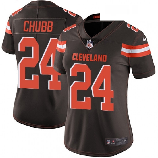 Womens Nike Cleveland Browns 24 Nick Chubb Brown Team Color Vapor Untouchable Limited Player NFL Jersey Womens Nike Cleveland Browns 24 Nick Chubb Brown Team Color Vapor Untouchable Limited Player NFL Jersey