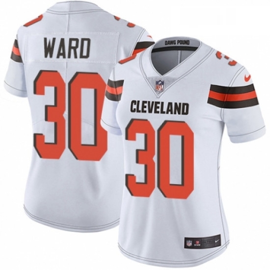Womens Nike Cleveland Browns 30 Denzel Ward White Vapor Untouchable Limited Player NFL Jersey Womens Nike Cleveland Browns 30 Denzel Ward White Vapor Untouchable Limited Player NFL Jersey
