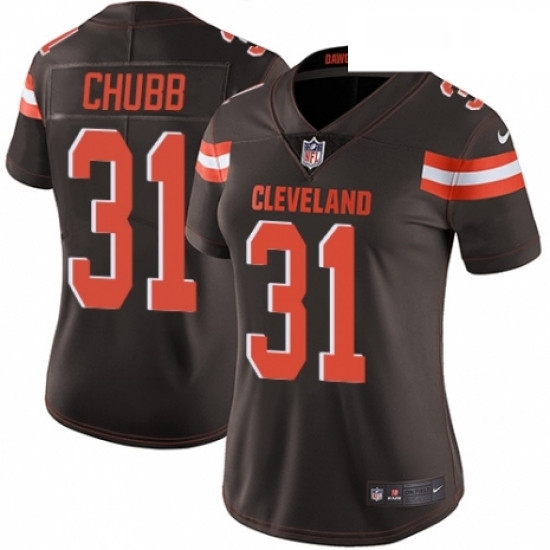 Womens Nike Cleveland Browns 31 Nick Chubb Brown Team Color Vapor Untouchable Limited Player NFL Jersey Womens Nike Cleveland Browns 31 Nick Chubb Brown Team Color Vapor Untouchable Limited Player NFL Jersey