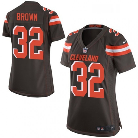 Womens Nike Cleveland Browns 32 Jim Brown Game Brown Team Color NFL Jersey Womens Nike Cleveland Browns 32 Jim Brown Game Brown Team Color NFL Jersey