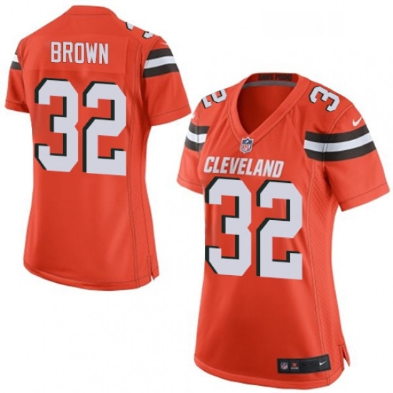 Womens Nike Cleveland Browns 32 Jim Brown Game Orange Alternate NFL Jersey Womens Nike Cleveland Browns 32 Jim Brown Game Orange Alternate NFL Jersey