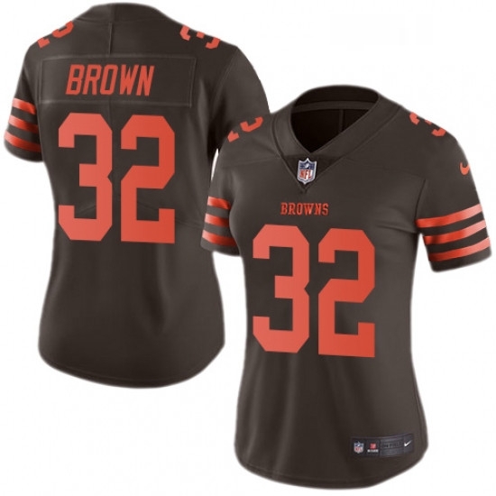 Womens Nike Cleveland Browns 32 Jim Brown Limited Brown Rush Vapor Untouchable NFL Jersey Womens Nike Cleveland Browns 32 Jim Brown Limited Brown Rush Vapor Untouchable NFL Jersey