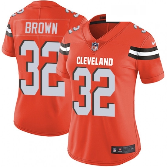 Womens Nike Cleveland Browns 32 Jim Brown Orange Alternate Vapor Untouchable Limited Player NFL Jersey Womens Nike Cleveland Browns 32 Jim Brown Orange Alternate Vapor Untouchable Limited Player NFL Jersey