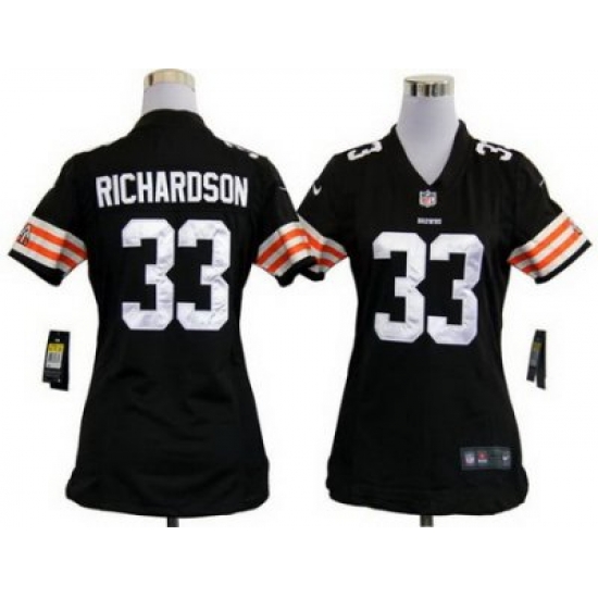 Women's Nike Cleveland Browns 33# Trent Richardson Brown Nike NFL Jerseys Women's Nike Cleveland Browns 33# Trent Richardson Brown Nike NFL Jerseys