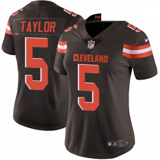 Womens Nike Cleveland Browns 5 Tyrod Taylor Brown Team Color Vapor Untouchable Limited Player NFL Jersey Womens Nike Cleveland Browns 5 Tyrod Taylor Brown Team Color Vapor Untouchable Limited Player NFL Jersey