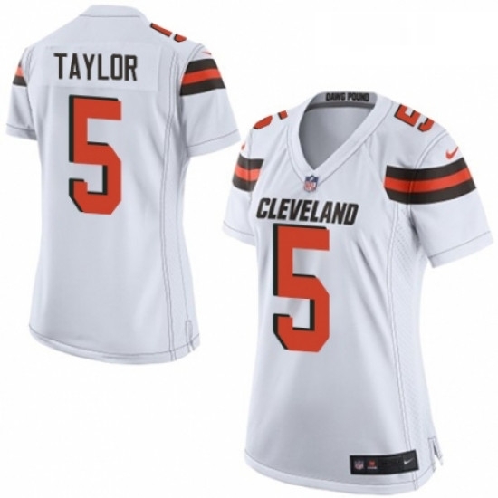 Womens Nike Cleveland Browns 5 Tyrod Taylor Game White NFL Jersey Womens Nike Cleveland Browns 5 Tyrod Taylor Game White NFL Jersey