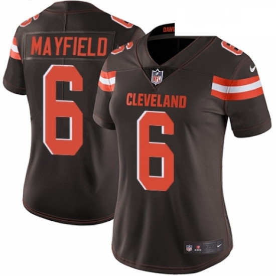 Womens Nike Cleveland Browns 6 Baker Mayfield Brown Team Color Vapor Untouchable Limited Player NFL Jersey Womens Nike Cleveland Browns 6 Baker Mayfield Brown Team Color Vapor Untouchable Limited Player NFL Jersey