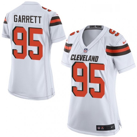 Womens Nike Cleveland Browns 95 Myles Garrett Game White NFL Jersey Womens Nike Cleveland Browns 95 Myles Garrett Game White NFL Jersey