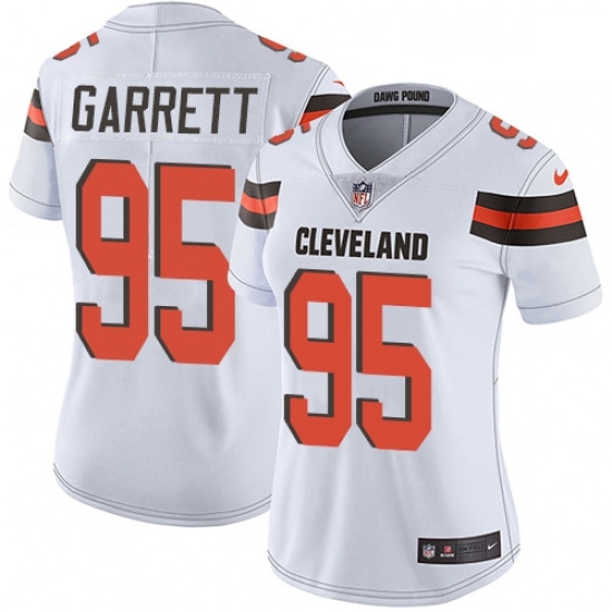 Womens Nike Cleveland Browns 95 Myles Garrett White Vapor Untouchable Limited Player NFL Jersey Womens Nike Cleveland Browns 95 Myles Garrett White Vapor Untouchable Limited Player NFL Jersey