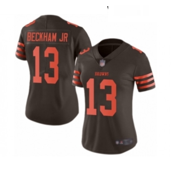 Womens Odell Beckham Jr Limited Brown Nike Jersey NFL Cleveland Browns 13 Rush Vapor Untouchable Womens Odell Beckham Jr Limited Brown Nike Jersey NFL Cleveland Browns 13 Rush Vapor Untouchable