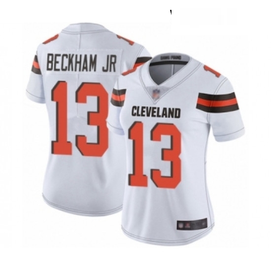 Womens Odell Beckham Jr Limited White Nike Jersey NFL Cleveland Browns 13 Road Vapor Untouchable Womens Odell Beckham Jr Limited White Nike Jersey NFL Cleveland Browns 13 Road Vapor Untouchable