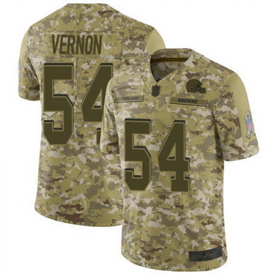 Browns 54 Olivier Vernon Camo Youth Stitched Football Limited 2018 Salute to Service Jersey Browns 54 Olivier Vernon Camo Youth Stitched Football Limited 2018 Salute to Service Jersey