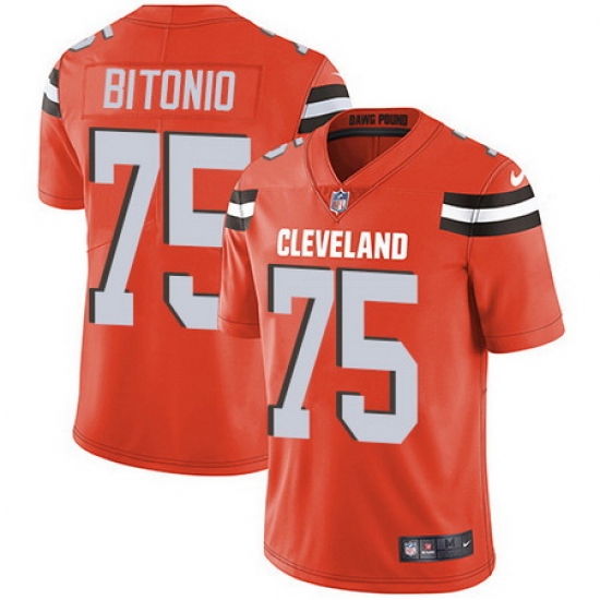 Browns 75 Joel Bitonio Orange Alternate Youth Stitched Football Vapor Untouchable Limited Jersey Browns 75 Joel Bitonio Orange Alternate Youth Stitched Football Vapor Untouchable Limited Jersey