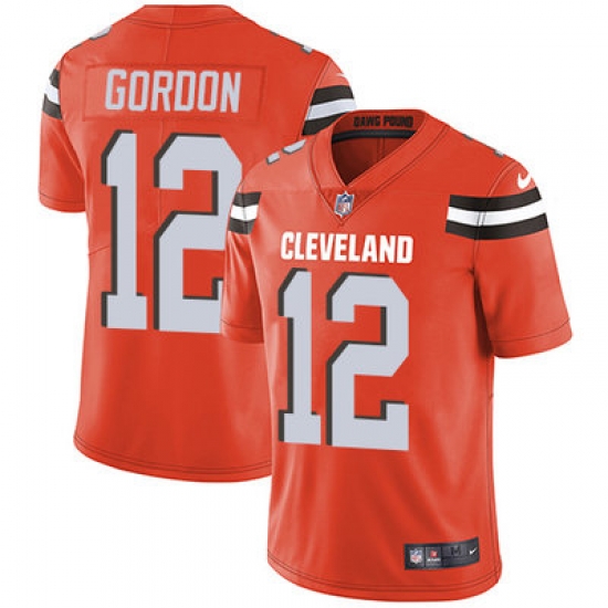 Nike Browns #12 Josh Gordon Orange Alternate Youth Stitched NFL Vapor Untouchable Limited Jersey Nike Browns #12 Josh Gordon Orange Alternate Youth Stitched NFL Vapor Untouchable Limited Jersey
