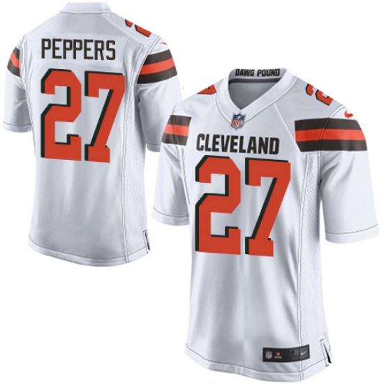 Nike Browns #27 Jabrill Peppers White Youth Stitched NFL New Elite Jersey Nike Browns #27 Jabrill Peppers White Youth Stitched NFL New Elite Jersey