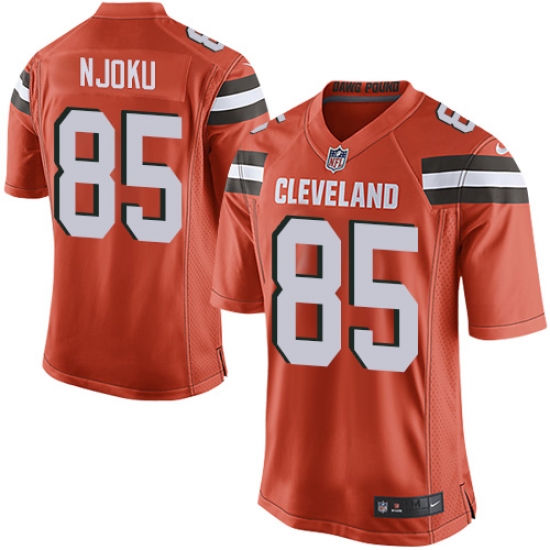 Nike Browns #85 David Njoku Orange Alternate Youth Stitched NFL New Elite Jersey Nike Browns #85 David Njoku Orange Alternate Youth Stitched NFL New Elite Jersey