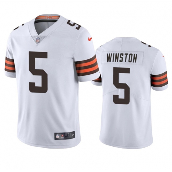 Youth Cleveland Browns 5 Jameis Winston White Vapor Limited Stitched Football Jersey Youth Cleveland Browns 5 Jameis Winston White Vapor Limited Stitched Football Jersey