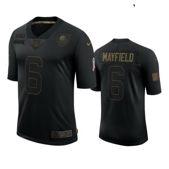 Youth Cleveland Browns 6 Baker Mayfield Black 2020 Black Salute To Service Jersey Youth Cleveland Browns 6 Baker Mayfield Black 2020 Black Salute To Service Jersey