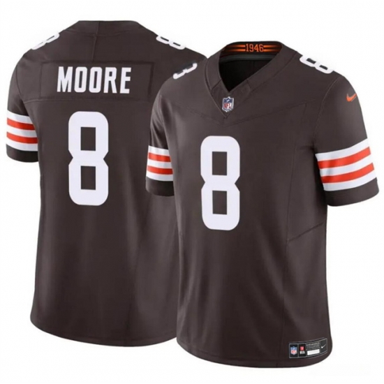 Youth Cleveland Browns 8 Elijah Moore Brown 2023 F U S E Vapor Limited Stitched Football Jersey Youth Cleveland Browns 8 Elijah Moore Brown 2023 F U S E Vapor Limited Stitched Football Jersey