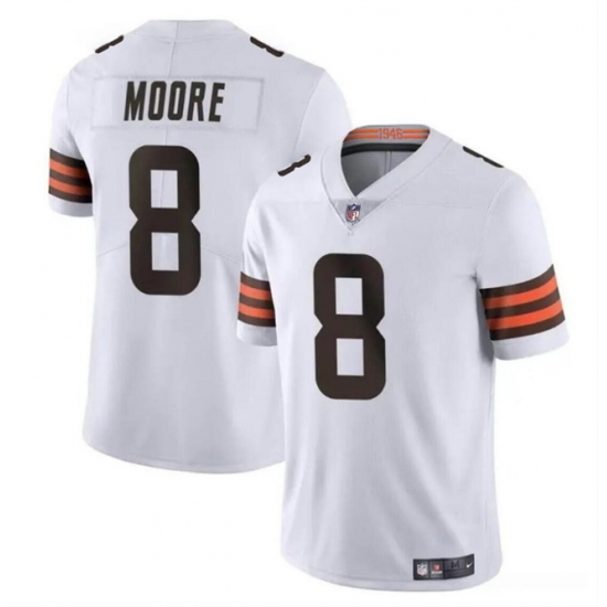 Youth Cleveland Browns 8 Elijah Moore White Vapor Limited Stitched Football Jersey Youth Cleveland Browns 8 Elijah Moore White Vapor Limited Stitched Football Jersey