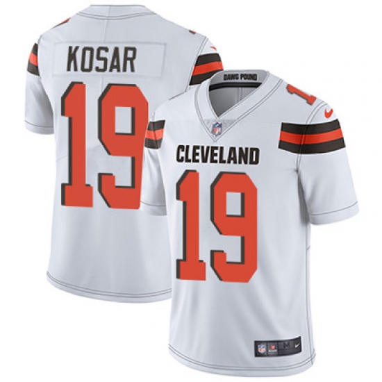 Youth Nike Browns #19 Bernie Kosar White Stitched NFL Vapor Untouchable Limited Jersey Youth Nike Browns #19 Bernie Kosar White Stitched NFL Vapor Untouchable Limited Jersey