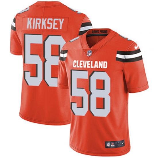 Youth Nike Browns #58 Christian Kirksey Orange Alternate Stitched NFL Vapor Untouchable Limited Jersey Youth Nike Browns #58 Christian Kirksey Orange Alternate Stitched NFL Vapor Untouchable Limited Jersey
