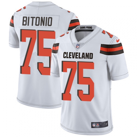 Youth Nike Browns 75 Joel Bitonio White Stitched NFL Vapor Untouchable Limited Jersey Youth Nike Browns 75 Joel Bitonio White Stitched NFL Vapor Untouchable Limited Jersey