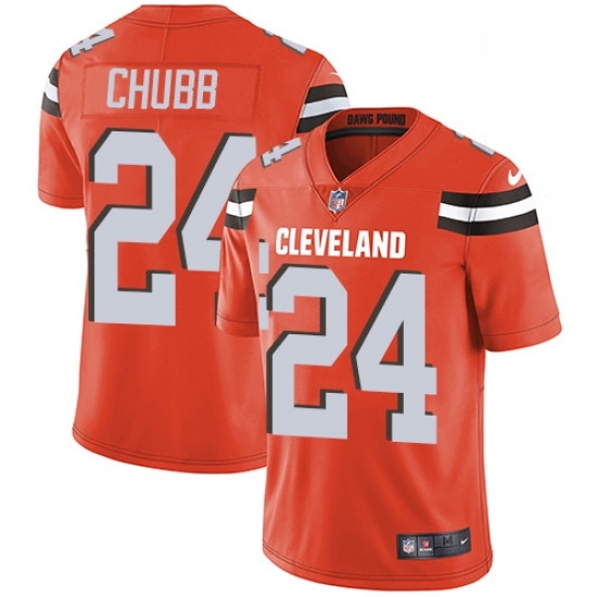 Youth Nike Cleveland Browns 24 Nick Chubb Orange Alternate Vapor Untouchable Limited Player NFL Jersey Youth Nike Cleveland Browns 24 Nick Chubb Orange Alternate Vapor Untouchable Limited Player NFL Jersey