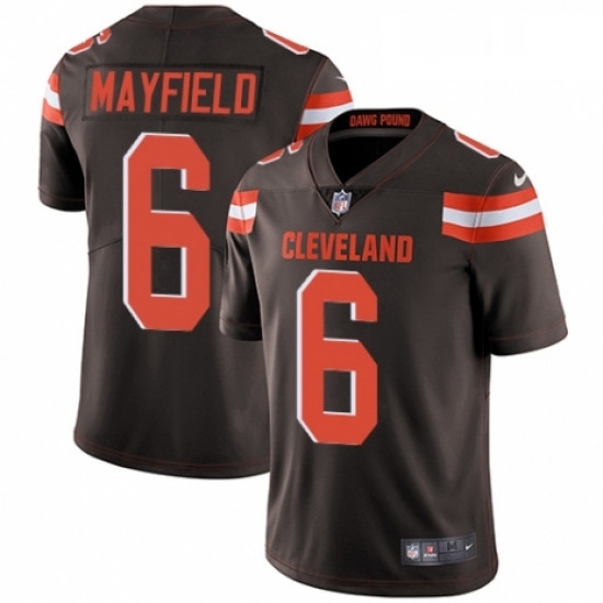 Youth Nike Cleveland Browns 6 Baker Mayfield Brown Team Color Vapor Untouchable Limited Player NFL Jersey Youth Nike Cleveland Browns 6 Baker Mayfield Brown Team Color Vapor Untouchable Limited Player NFL Jersey