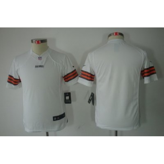 Youth Nike Cleveland Browns Blank White Color[Youth Limited Jerseys]