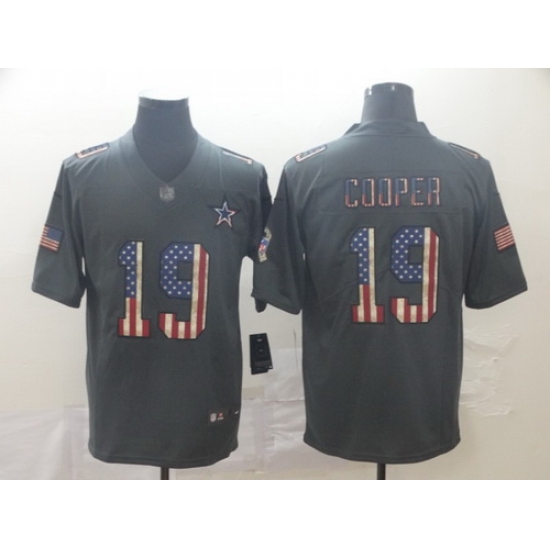 Cowboys 19 Amari Cooper 2019 Salute To Service USA Flag Fashion Limited Jersey Cowboys 19 Amari Cooper 2019 Salute To Service USA Flag Fashion Limited Jersey