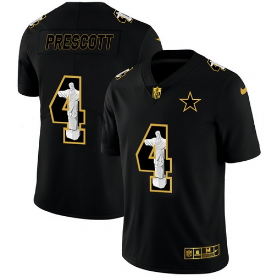Cowboys 4 Dak Prescott Black Jesus Faith Edition Limited Jersey Cowboys 4 Dak Prescott Black Jesus Faith Edition Limited Jersey