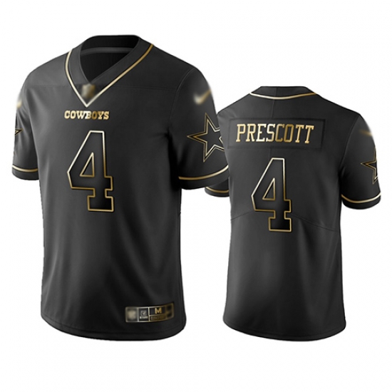 Cowboys 4 Dak Prescott Black Men Stitched Football Limited Golden Edition Jersey Cowboys 4 Dak Prescott Black Men Stitched Football Limited Golden Edition Jersey