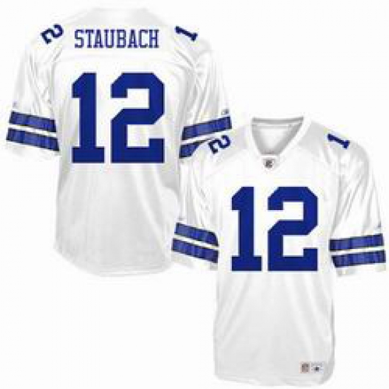 Dallas Cowboys 12 R Staubach white throwback Jersey Dallas Cowboys 12 R Staubach white throwback Jersey