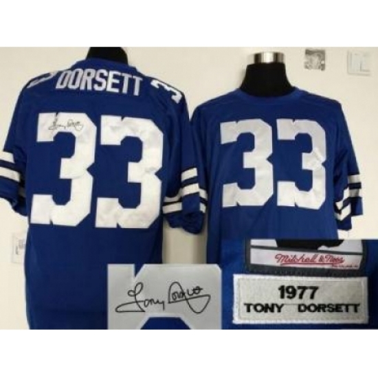 Dallas Cowboys 33 Tony Dorsett Blue Throwback M&N Signed NFL Jerseys Dallas Cowboys 33 Tony Dorsett Blue Throwback M&N Signed NFL Jerseys