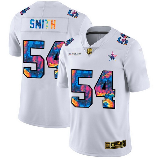 Dallas Cowboys 54 Jaylon Smith Men White Nike Multi Color 2020 NFL Crucial Catch Limited NFL Jersey Dallas Cowboys 54 Jaylon Smith Men White Nike Multi Color 2020 NFL Crucial Catch Limited NFL Jersey