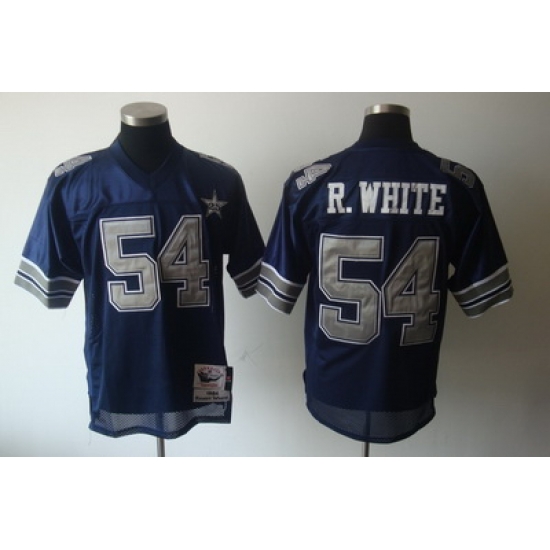 Dallas Cowboys 54 R.white 1984 Blue M&N Throwback Jerseys Dallas Cowboys 54 R.white 1984 Blue M&N Throwback Jerseys