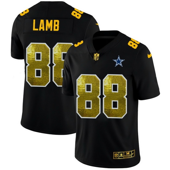 Dallas Cowboys 88 CeeDee Lamb Men Black Nike Golden Sequin Vapor Limited NFL Jersey Dallas Cowboys 88 CeeDee Lamb Men Black Nike Golden Sequin Vapor Limited NFL Jersey