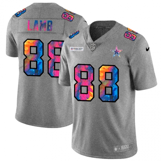 Dallas Cowboys 88 CeeDee Lamb Men Nike Multi Color 2020 NFL Crucial Catch NFL Jersey Greyheather Dallas Cowboys 88 CeeDee Lamb Men Nike Multi Color 2020 NFL Crucial Catch NFL Jersey Greyheather