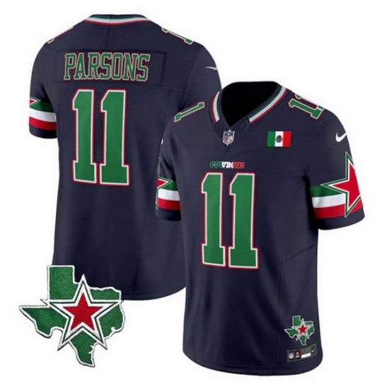 Men Dallas Cowboys 11 Micah Parsons 2024 Mexico Navy F U S E Stitched Football Jersey Men Dallas Cowboys 11 Micah Parsons 2024 Mexico Navy F U S E Stitched Football Jersey