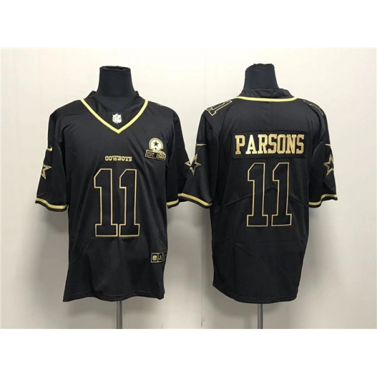 Men Dallas Cowboys 11 Micah Parsons Black Gold With 1960 Patch And 4 Star C Patch Stitched Jersey Men Dallas Cowboys 11 Micah Parsons Black Gold With 1960 Patch And 4 Star C Patch Stitched Jersey