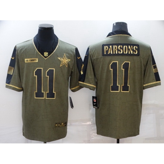 Men Dallas Cowboys 11 Micah Parsons Gold 2021 Salute To Service Limited Stitched Jersey Men Dallas Cowboys 11 Micah Parsons Gold 2021 Salute To Service Limited Stitched Jersey