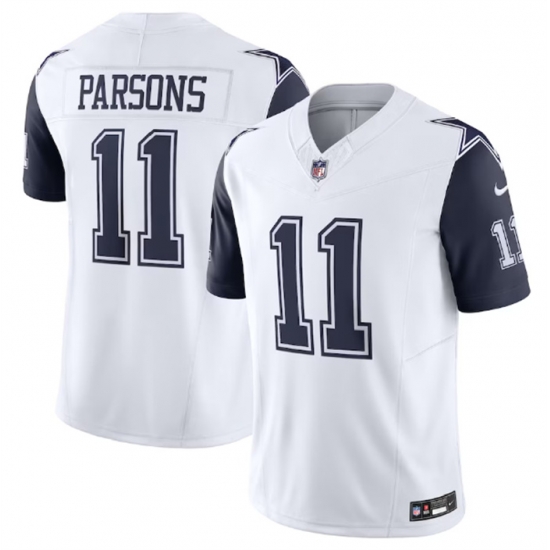 Men Dallas Cowboys 11 Micah Parsons White 2023 F U S E Vapor Limited Stitched Football Jersey Men Dallas Cowboys 11 Micah Parsons White 2023 F U S E Vapor Limited Stitched Football Jersey