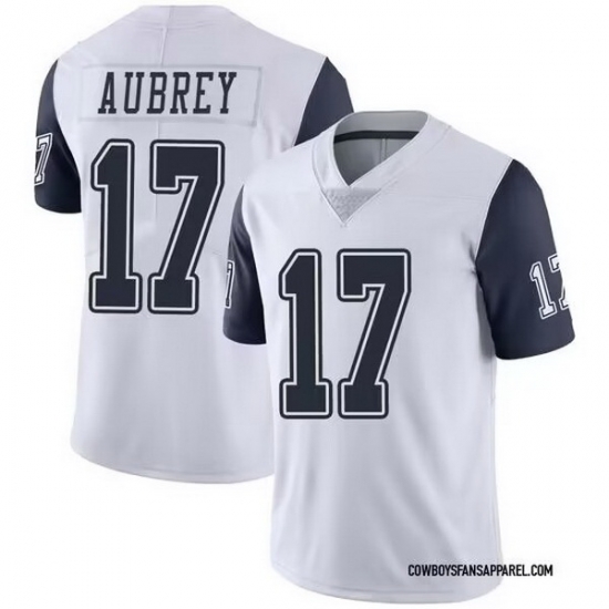 Men Dallas Cowboys 17 Brandon Aubrey Limited White Color Rush Vapor Untouchable Jersey Men Dallas Cowboys 17 Brandon Aubrey Limited White Color Rush Vapor Untouchable Jersey