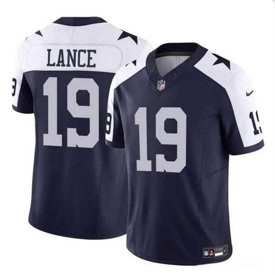 Men Dallas Cowboys 19 Trey Lance Navy White 2023 F U S E Vapor Untouchable Limited Stitched Football Jersey Men Dallas Cowboys 19 Trey Lance Navy White 2023 F U S E Vapor Untouchable Limited Stitched Football Jersey