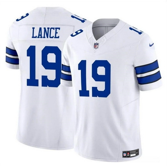 Men Dallas Cowboys 19 Trey Lance White 2023 F U S E Vapor Untouchable Limited Stitched Football JerseyS Men Dallas Cowboys 19 Trey Lance White 2023 F U S E Vapor Untouchable Limited Stitched Football JerseyS