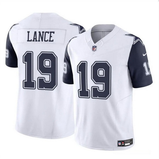 Men Dallas Cowboys 19 Trey Lance White 2023 F U S E Vapor Untouchable Limited Stitched Football Jersey Men Dallas Cowboys 19 Trey Lance White 2023 F U S E Vapor Untouchable Limited Stitched Football Jersey