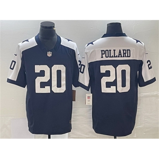 Men Dallas Cowboys 20 Tony Pollard Navy 2023 F U S E Thanksgiving Limited Stitched Football Jersey Men Dallas Cowboys 20 Tony Pollard Navy 2023 F U S E Thanksgiving Limited Stitched Football Jersey